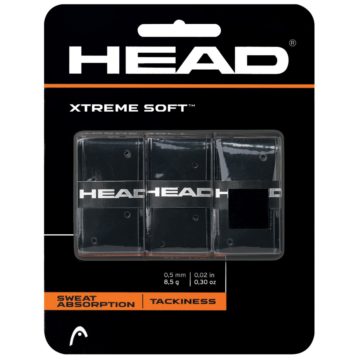 Head Extreme Soft Overgrip Schwarz 3er-Pack