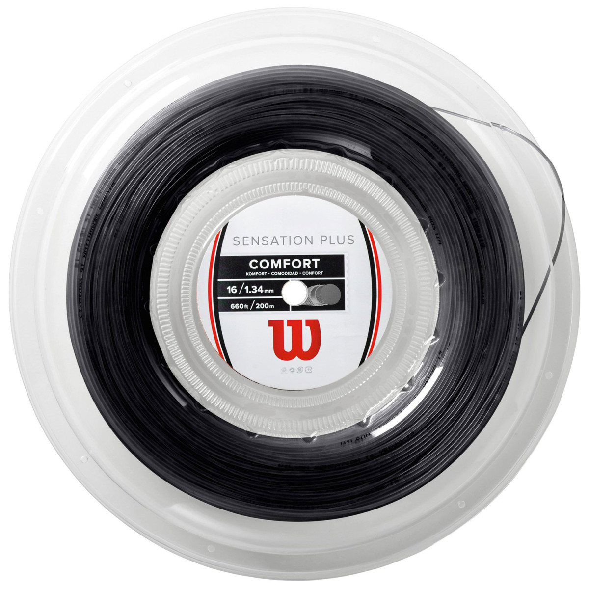 Wilson Sensation Plus Saitenrolle Schwarz 200 m
