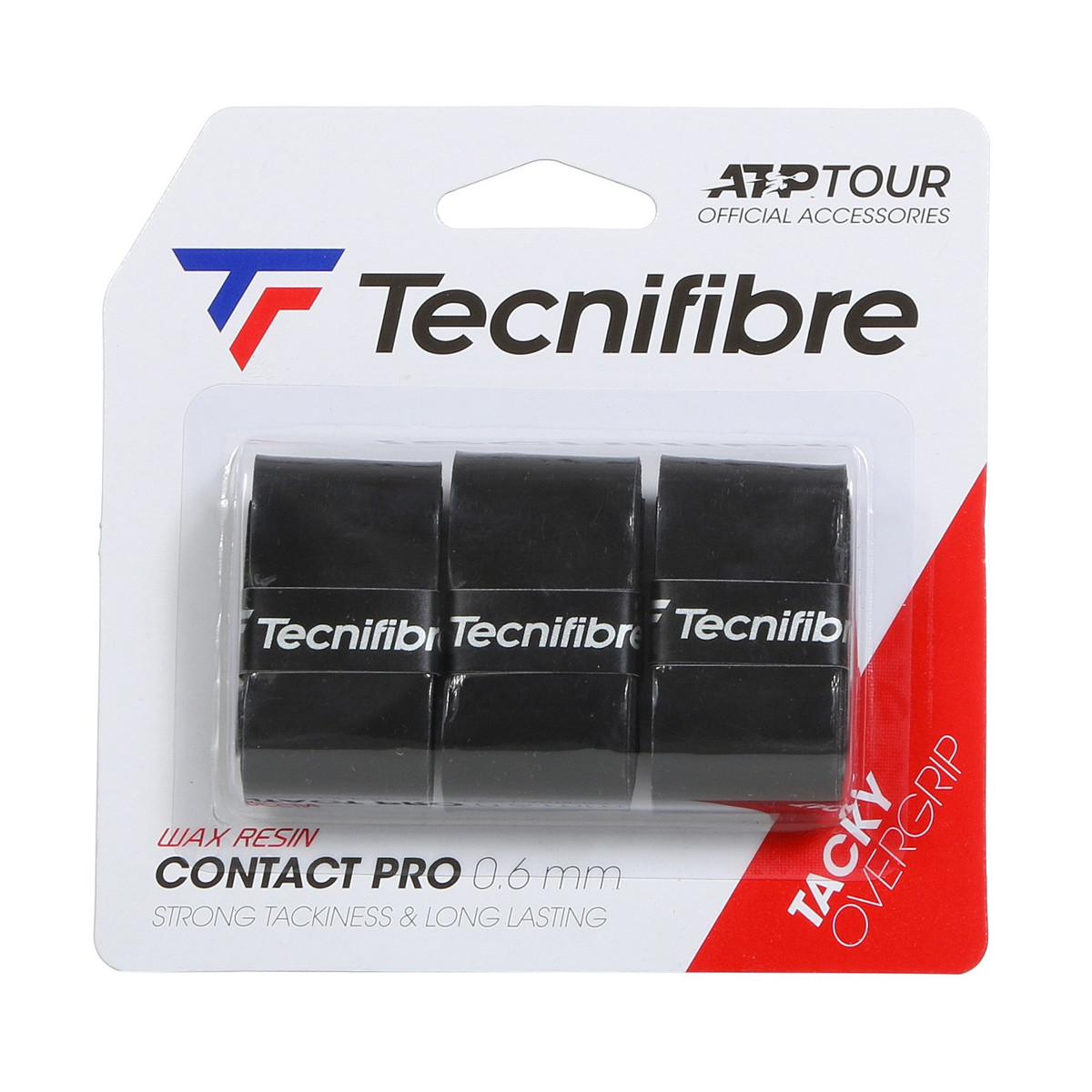 Tecnifibre Pro Contact Overgrip Schwarz 3er-Pack