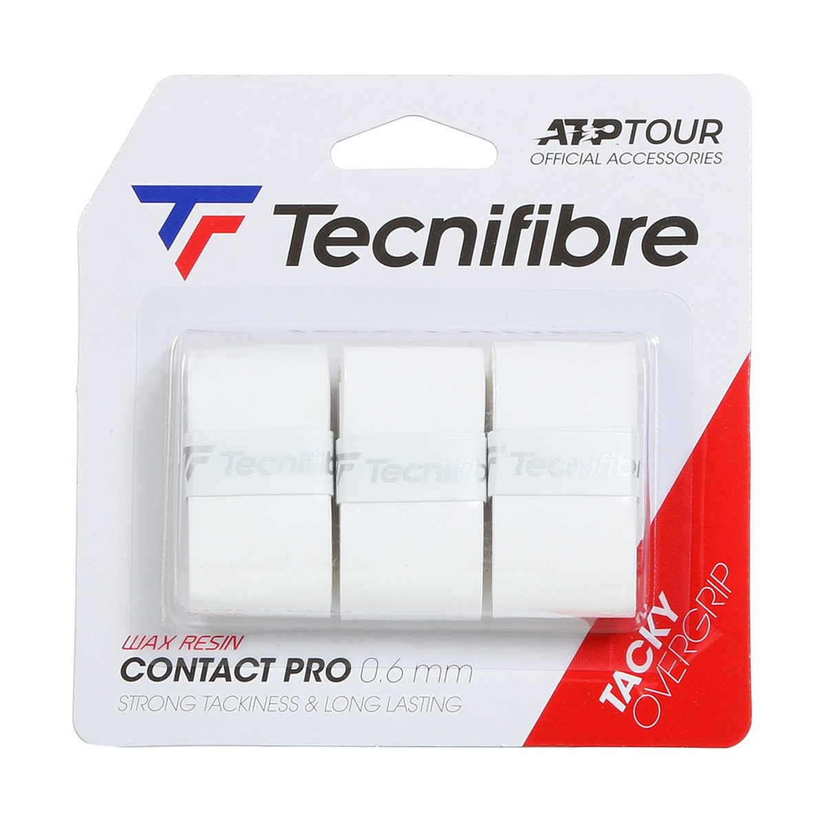 Tecnifibre Pro Contact Overgrip Wei&szlig; 3er-Pack