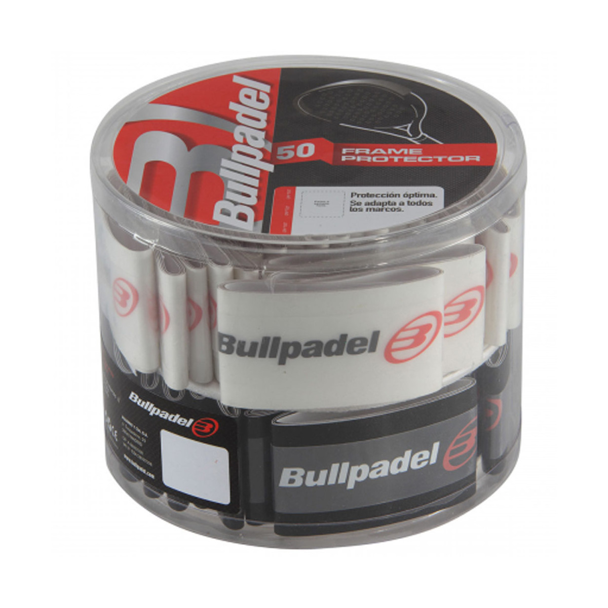 Bullpadel Rahmenschutz Schwarz / Transparent 50er-Box