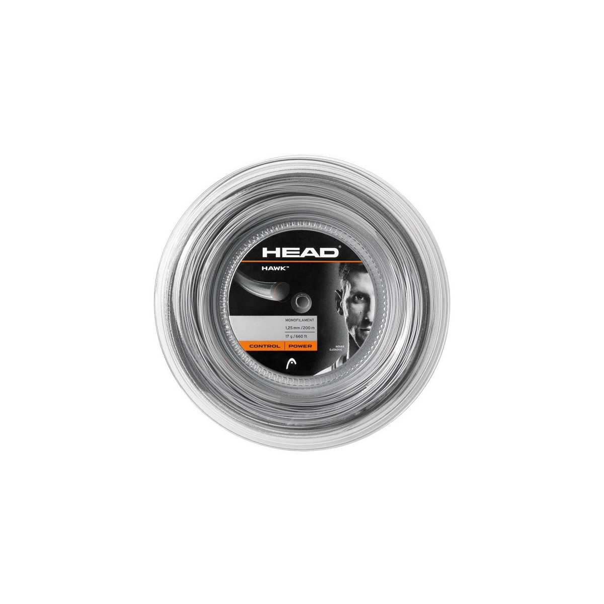 Head Hawk Saitenrolle Grau 200 m