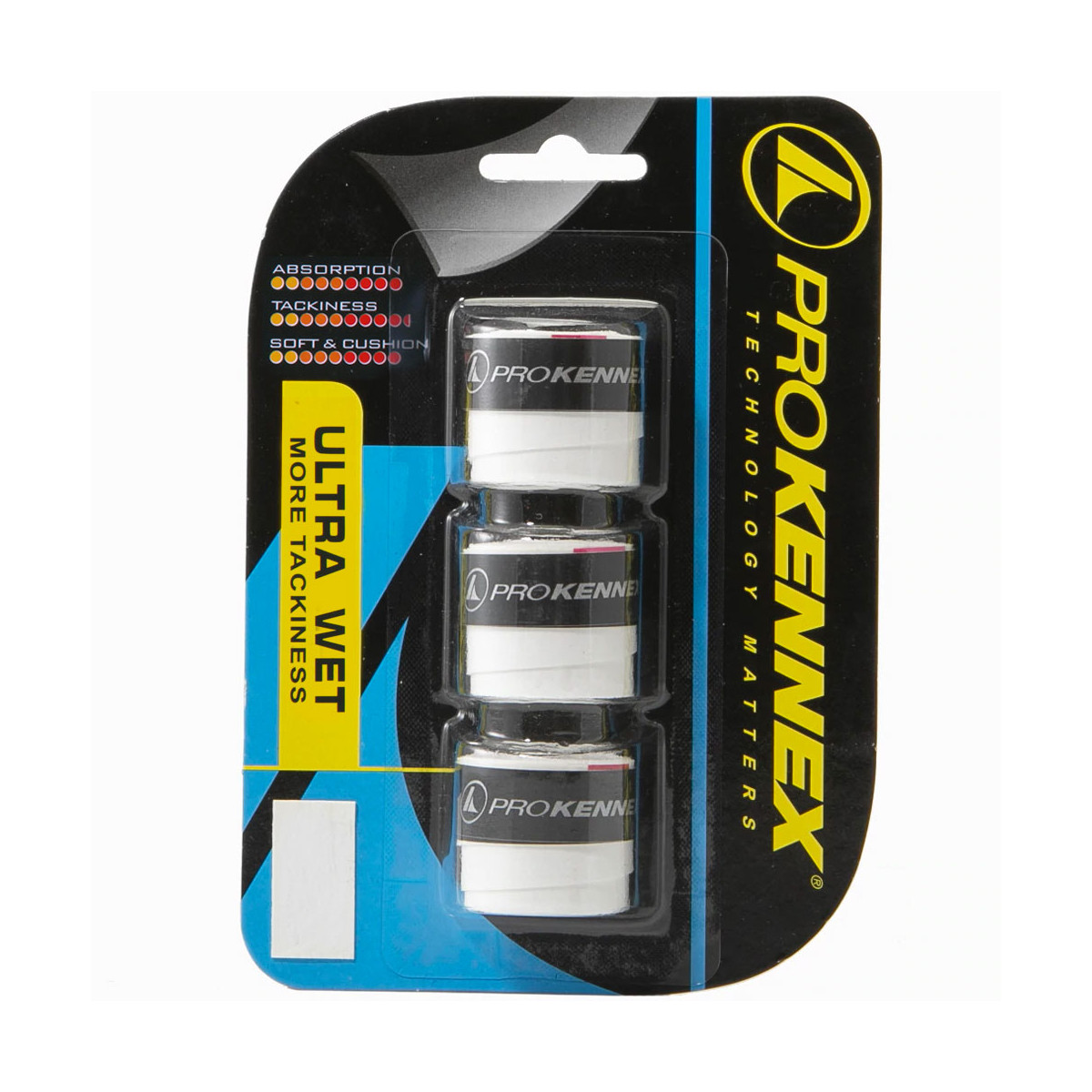 Pro Kennex Ultra Wet Overgrip Wei&szlig; 3er-Pack