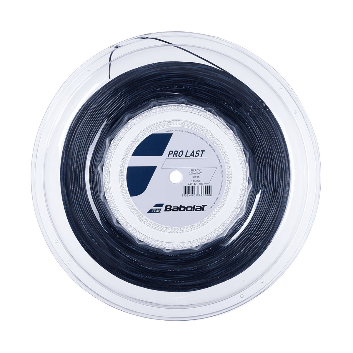 Babolat Pro Last Saitenrolle Schwarz 200 m
