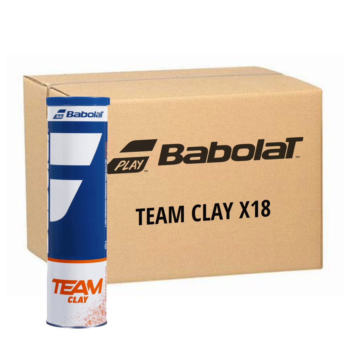Babolat Team Clay Tennisb&auml;lle Karton (18 Dosen &agrave; 4 B&auml;lle)