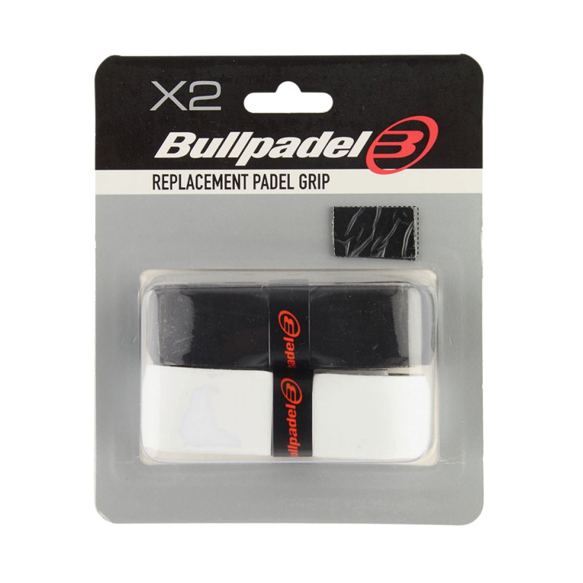 Bullpadel Basisgriffband Schwarz / Wei&szlig; 2er-Pack