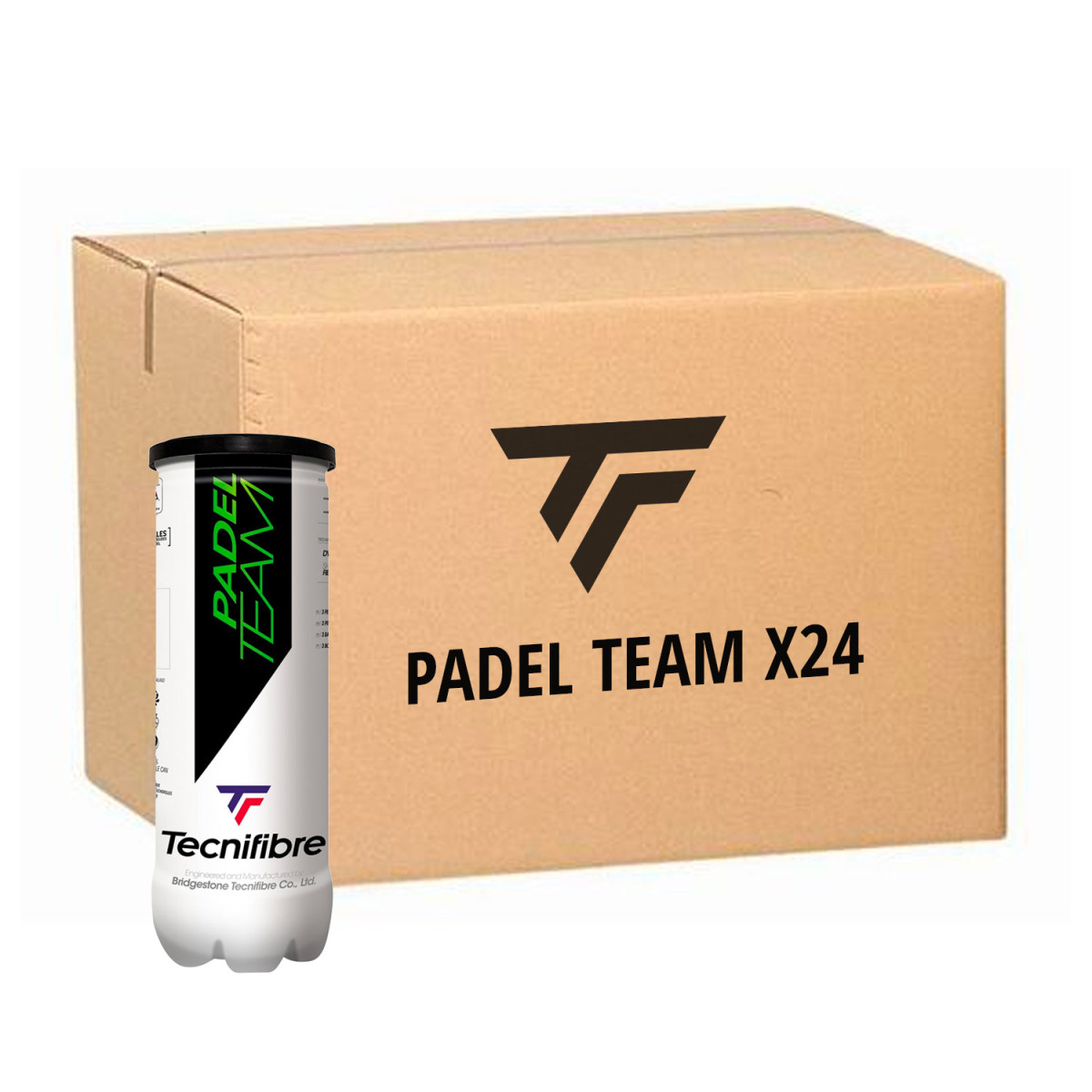 Tecnifibre Padel Team Padelb&auml;lle Karton (24 Dosen &agrave; 3 B&auml;lle)