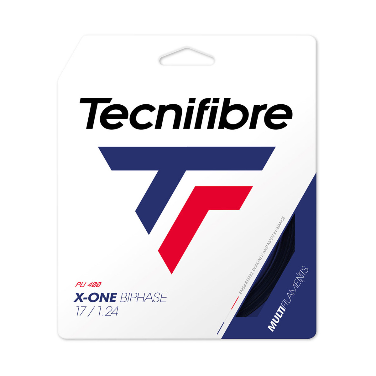 Tecnifibre X One Biphase Tennissaite Schwarz 12 m
