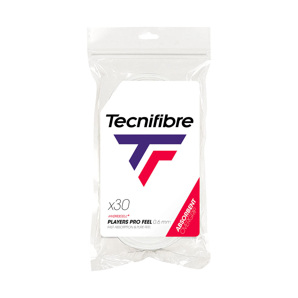 Tecnifibre Players Pro Feel Overgrip Wei&szlig; 30er-Pack