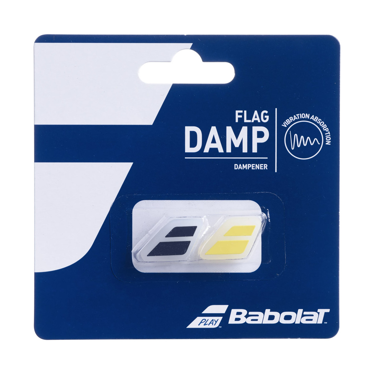 Babolat Flag Damp Vibrationsd&auml;mpfer Gelb / Schwarz 2er-Pack