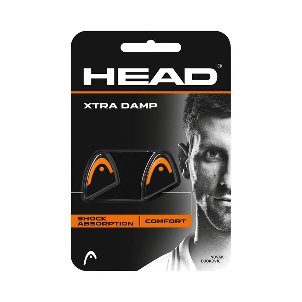 Head Xtra Damp Vibrationsd&auml;mpfer Schwarz / Orange 2er-Pack