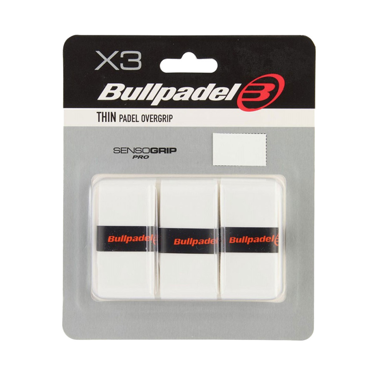 Bullpadel Thin Overgrip Wei&szlig; 3er-Pack