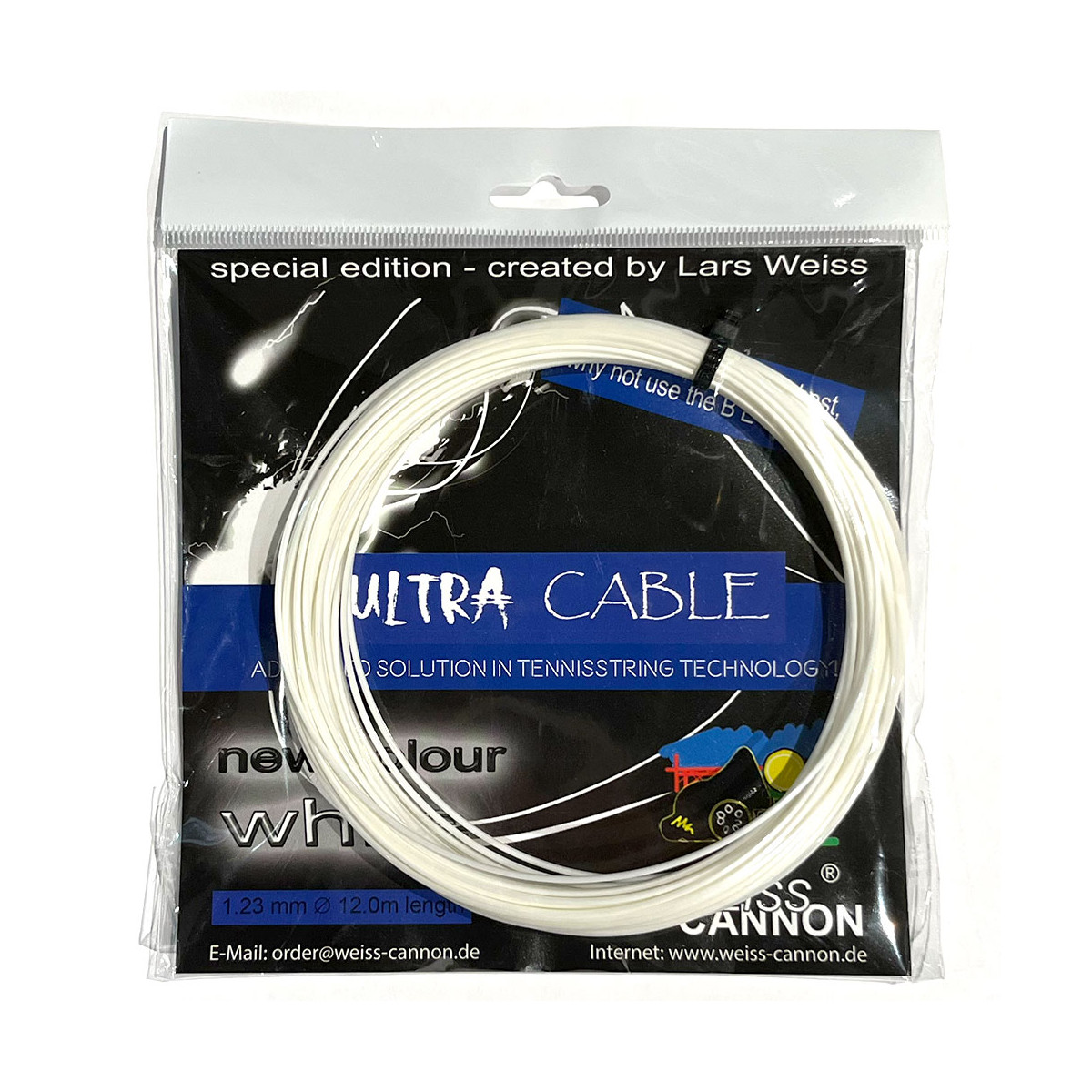 Weisscannon Ultra Cable Tennissaite Wei&szlig; 12 m
