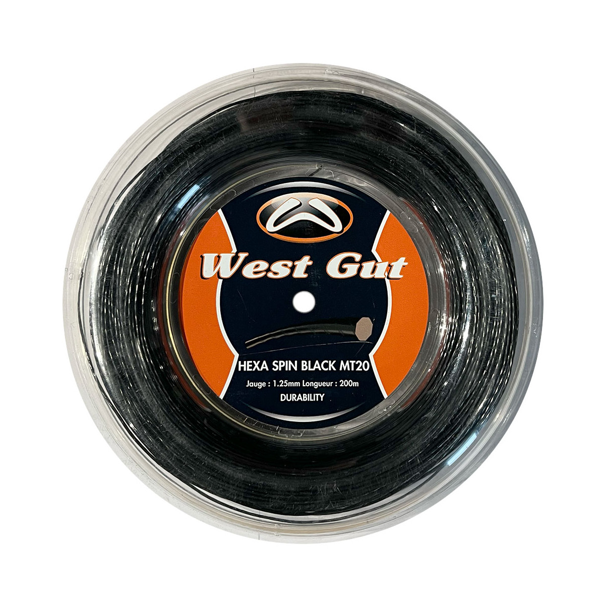 West Gut Hexa Spin Black MT20 Saitenrolle 200 m