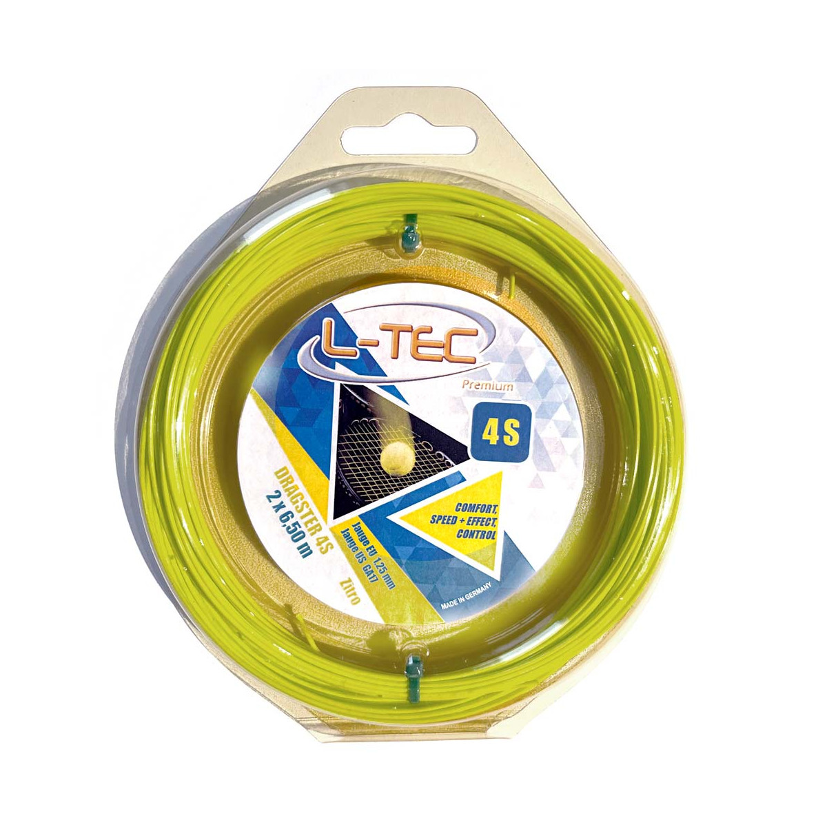 L-Tec 4S Tennissaite Gelb 2 x 6,50 m