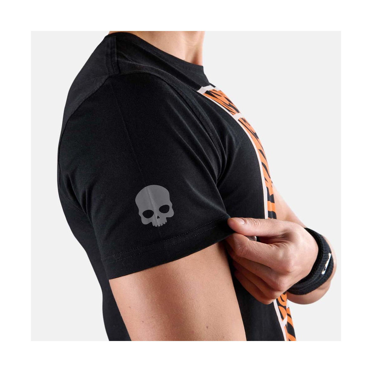 Hydrogen Tennis Court T-Shirt Schwarz / Orange