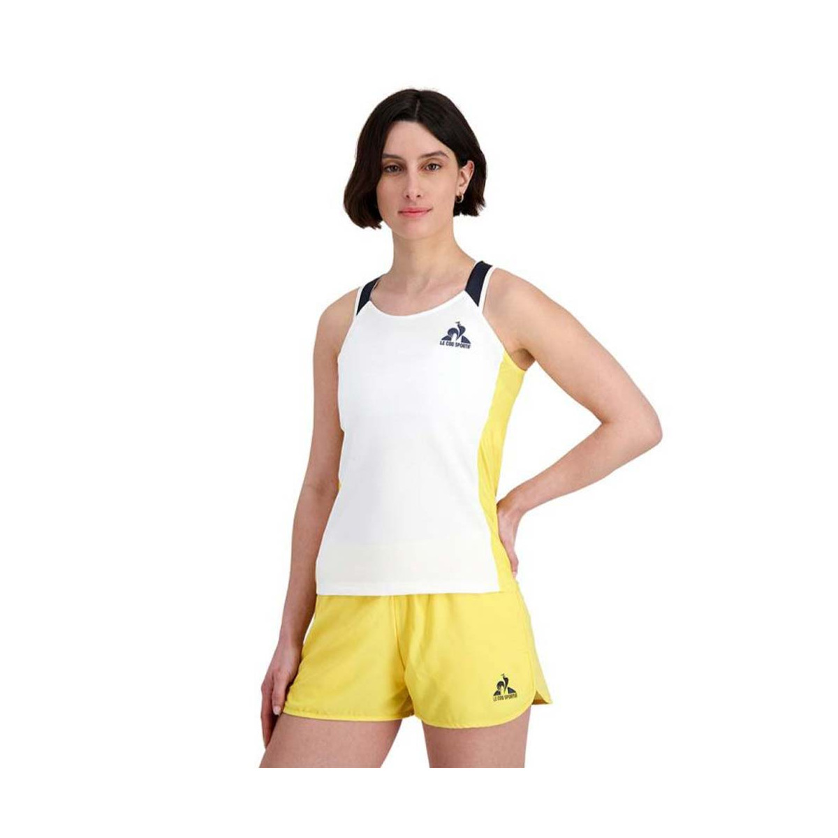 Le Coq Sportif Yannick Noah Paris Tank Top Wei&szlig; / Gelb