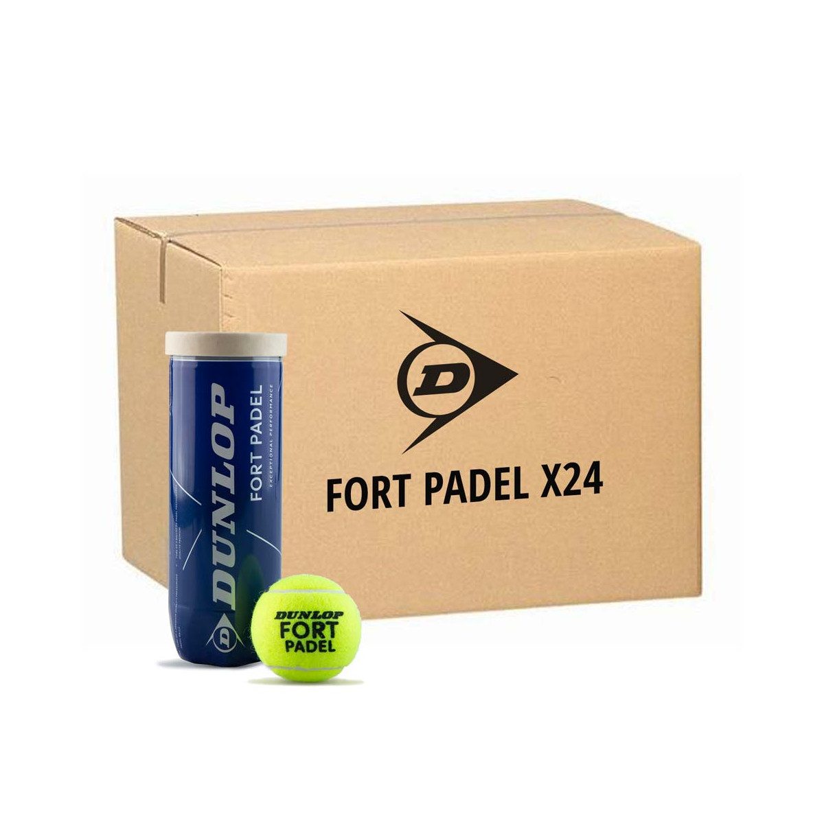 Dunlop Fort Padelb&auml;lle Karton (24 Dosen &agrave; 3 B&auml;lle)
