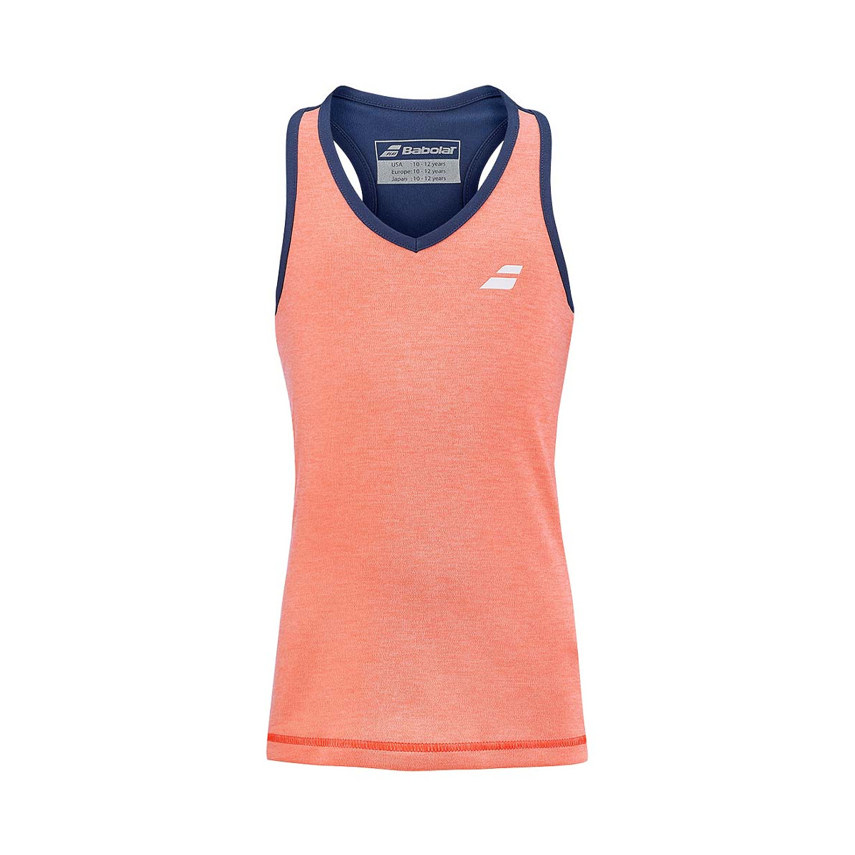 Babolat Play Tank Top M&auml;dchen Koralle / Marineblau
