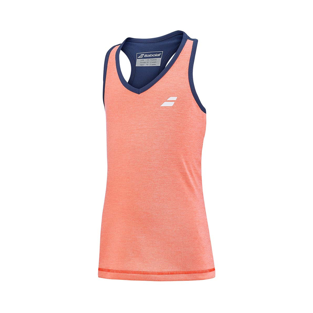 Babolat Play Tank Top M&auml;dchen Koralle / Marineblau