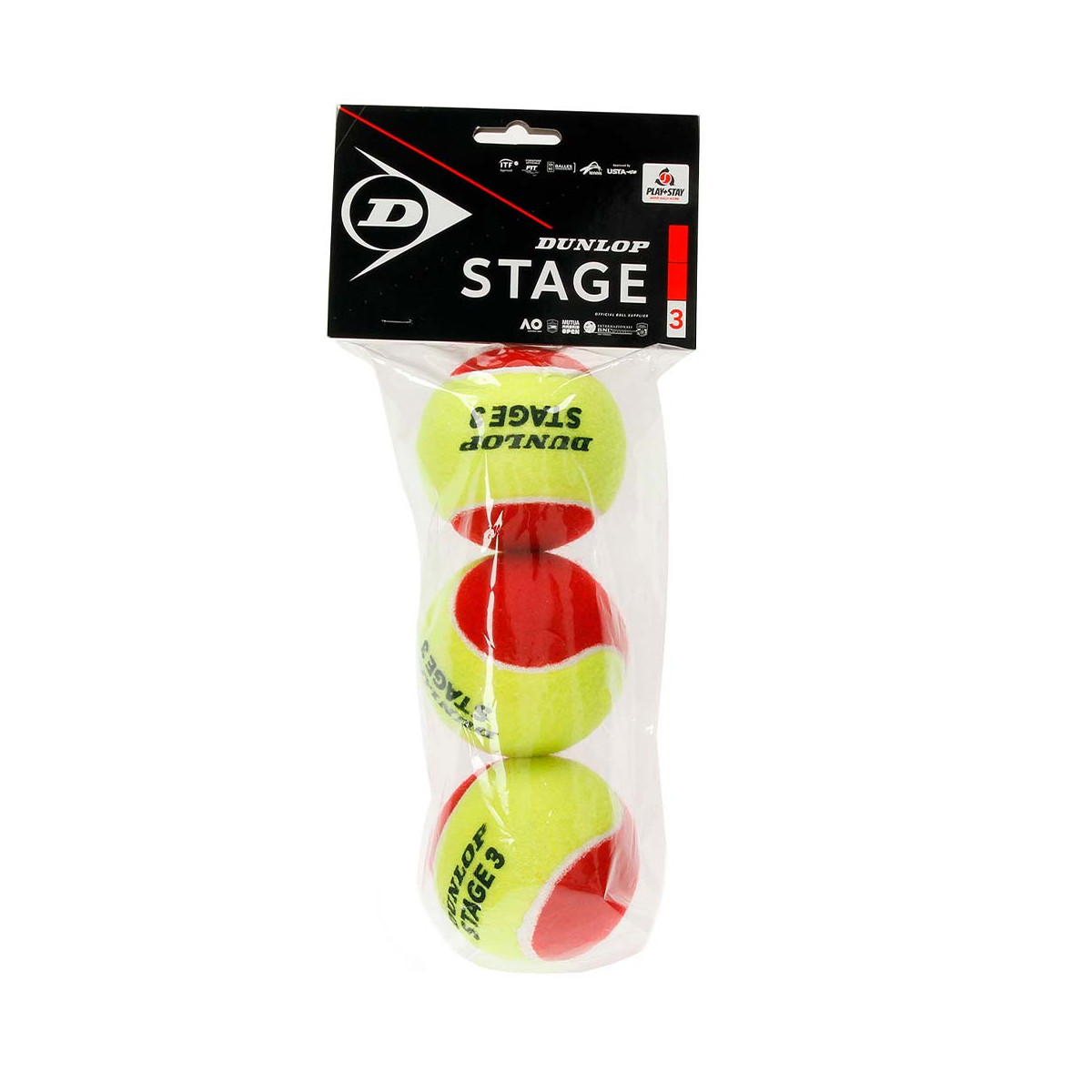 Dunlop Mini-Tennisb&auml;lle Rot 3er-Beutel