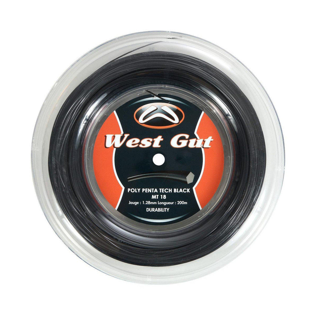 West Gut Poly Penta Black MT18 Saitenrolle 200 m
