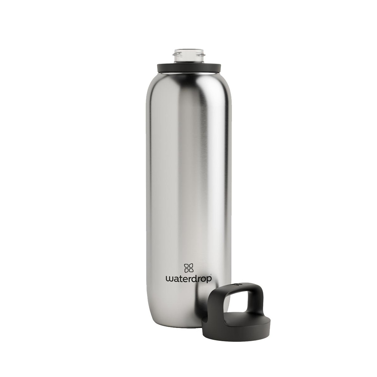 Waterdrop Thermo-Trinkflasche Grau
