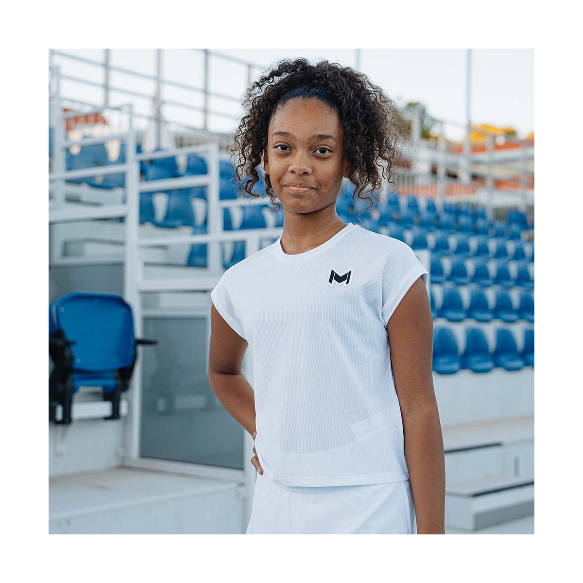 Mouratoglou Match T-Shirt M&auml;dchen Wei&szlig;