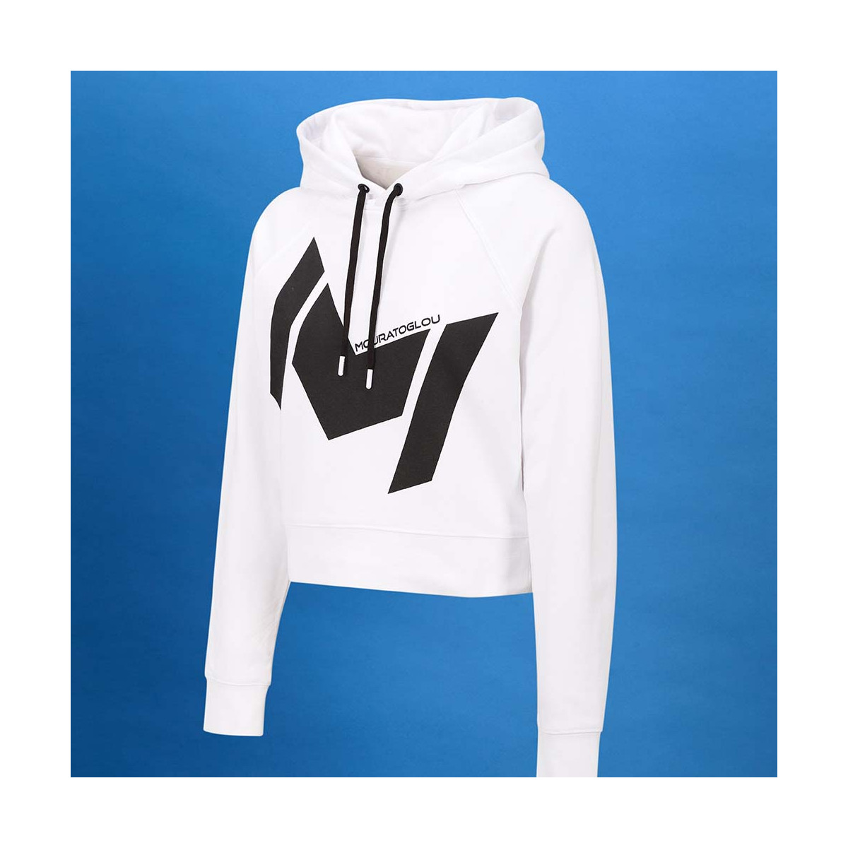 Mouratoglou Kapuzenpullover Damen Wei&szlig;