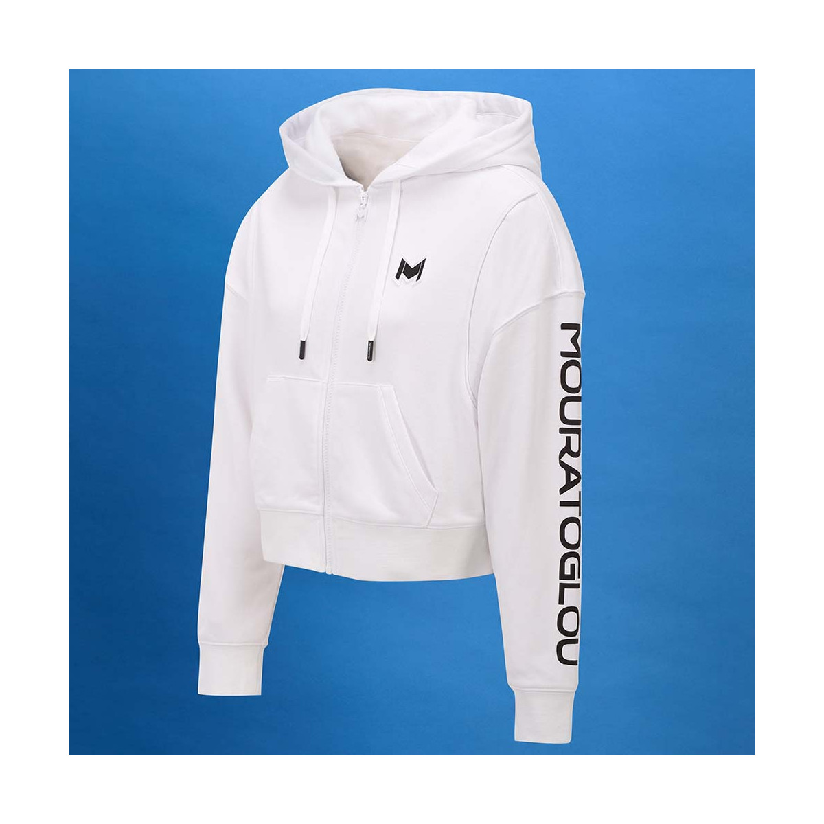Mouratoglou Kapuzenjacke Damen Wei&szlig;