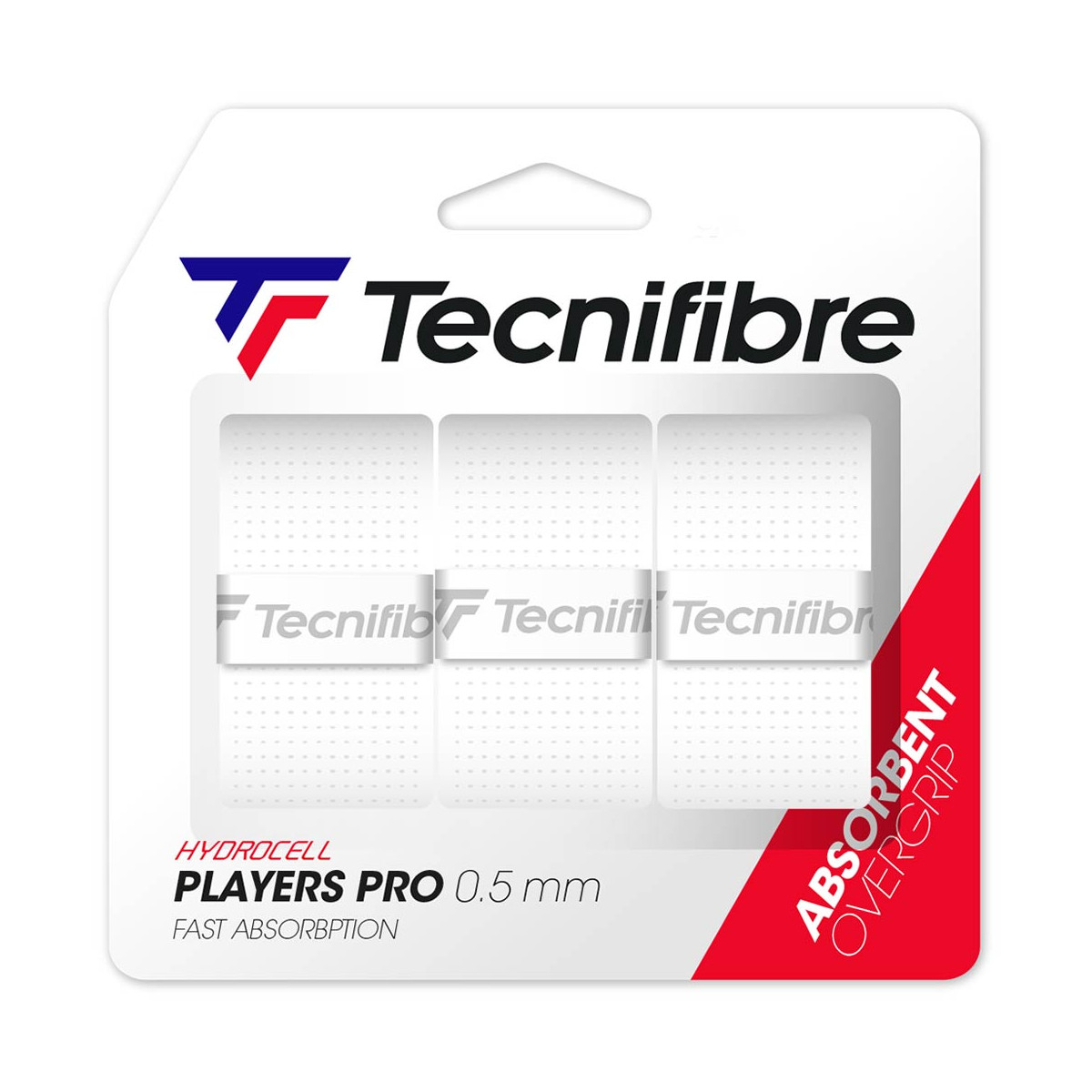 Tecnifibre Players Pro Overgrip Wei&szlig; 3er-Pack