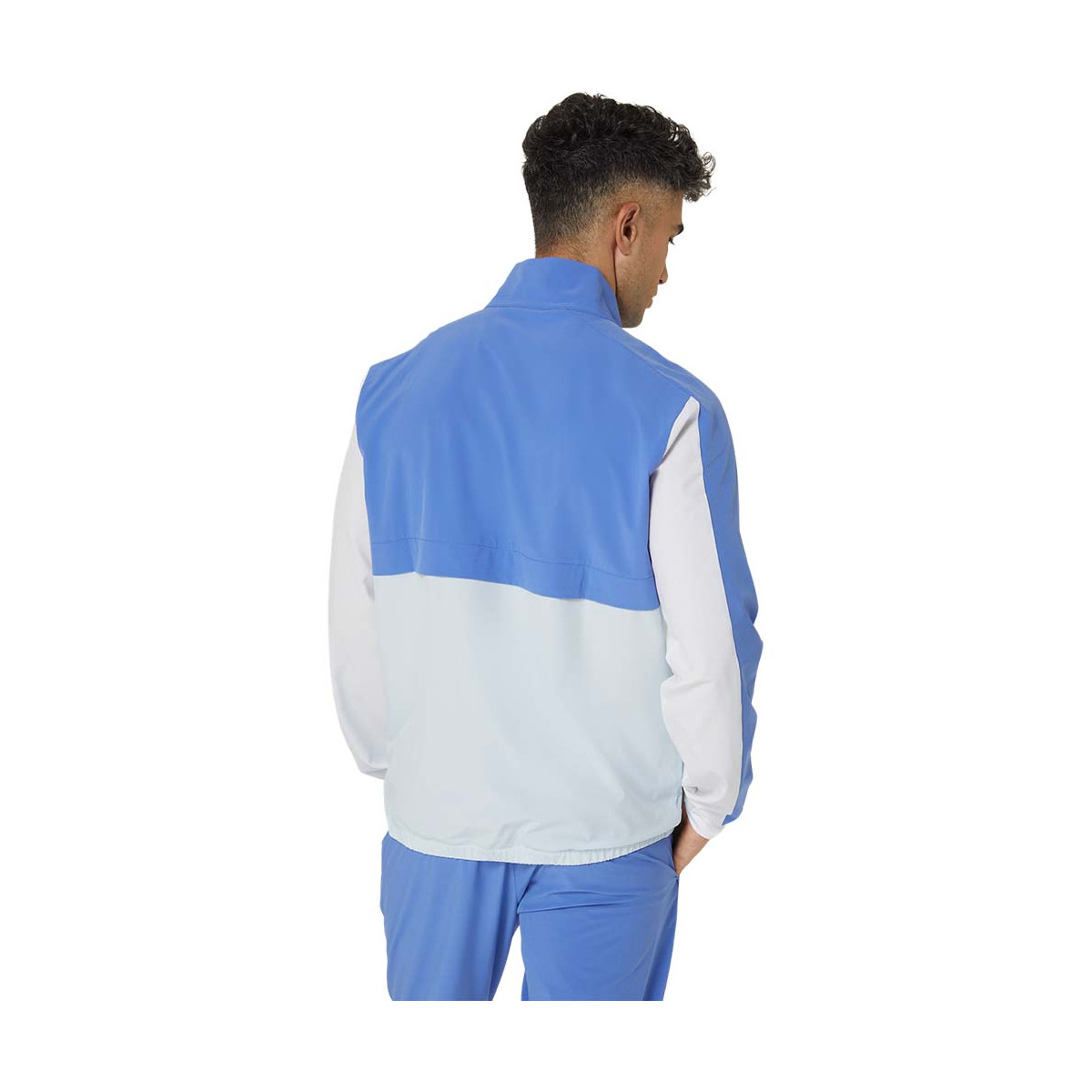 Asics Match Jacke Blau / Wei&szlig;
