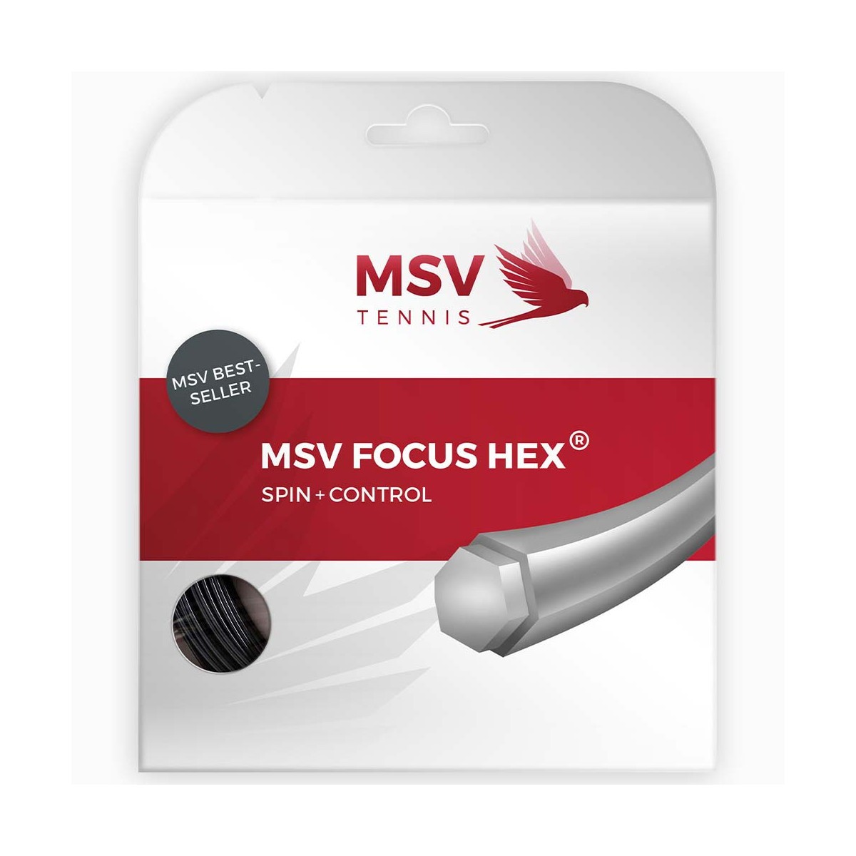 MSV Focus Hex Tennissaite Schwarz 12 m