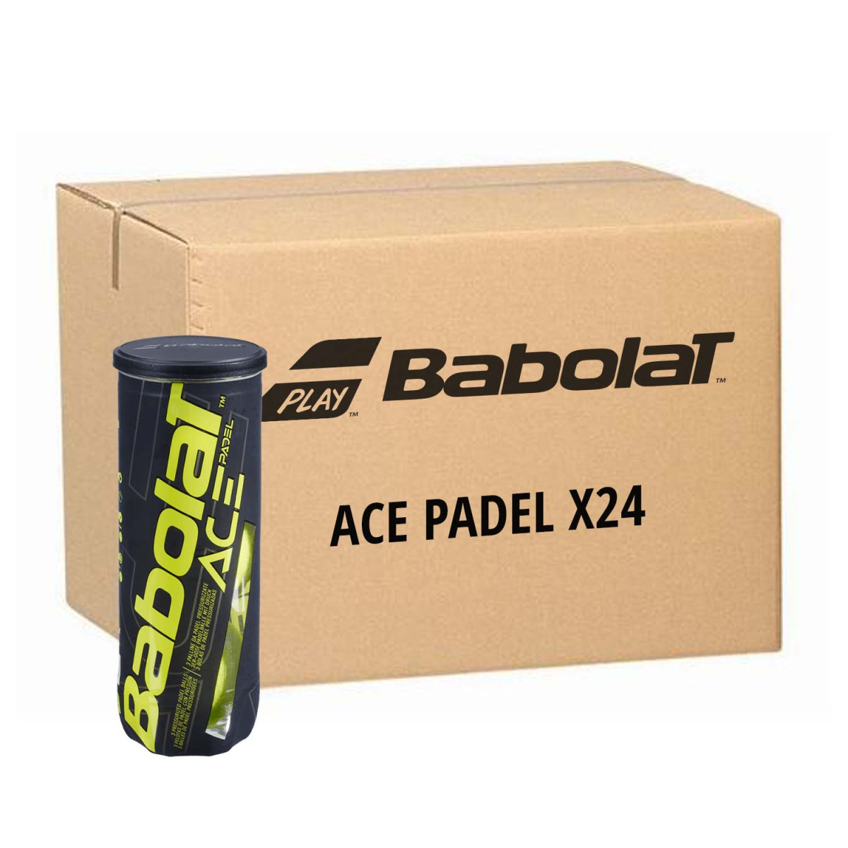 Babolat Ace Padelb&auml;lle Karton (24 Dosen &agrave; 3 B&auml;lle)