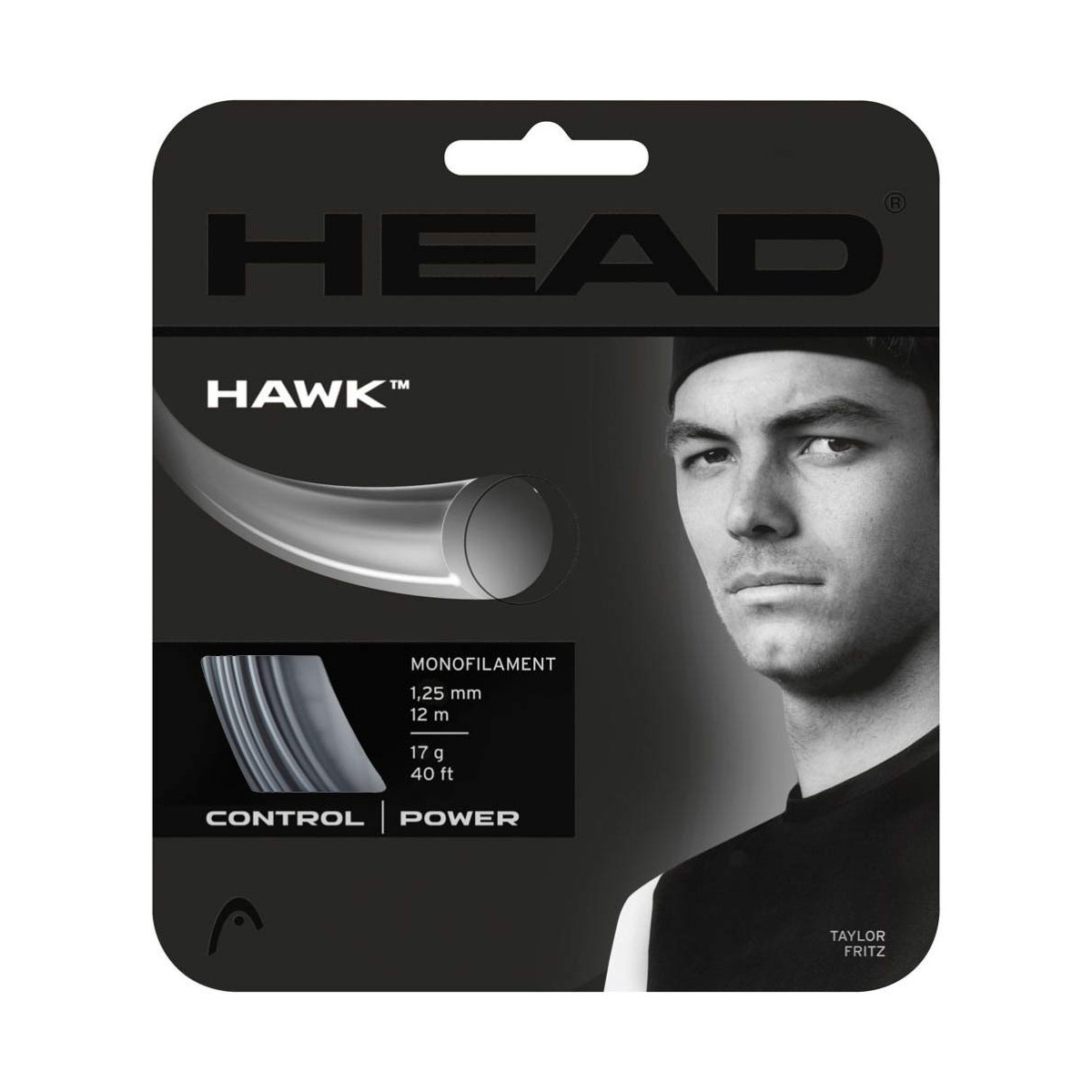 Head Hawk Tennissaite Grau 12 m