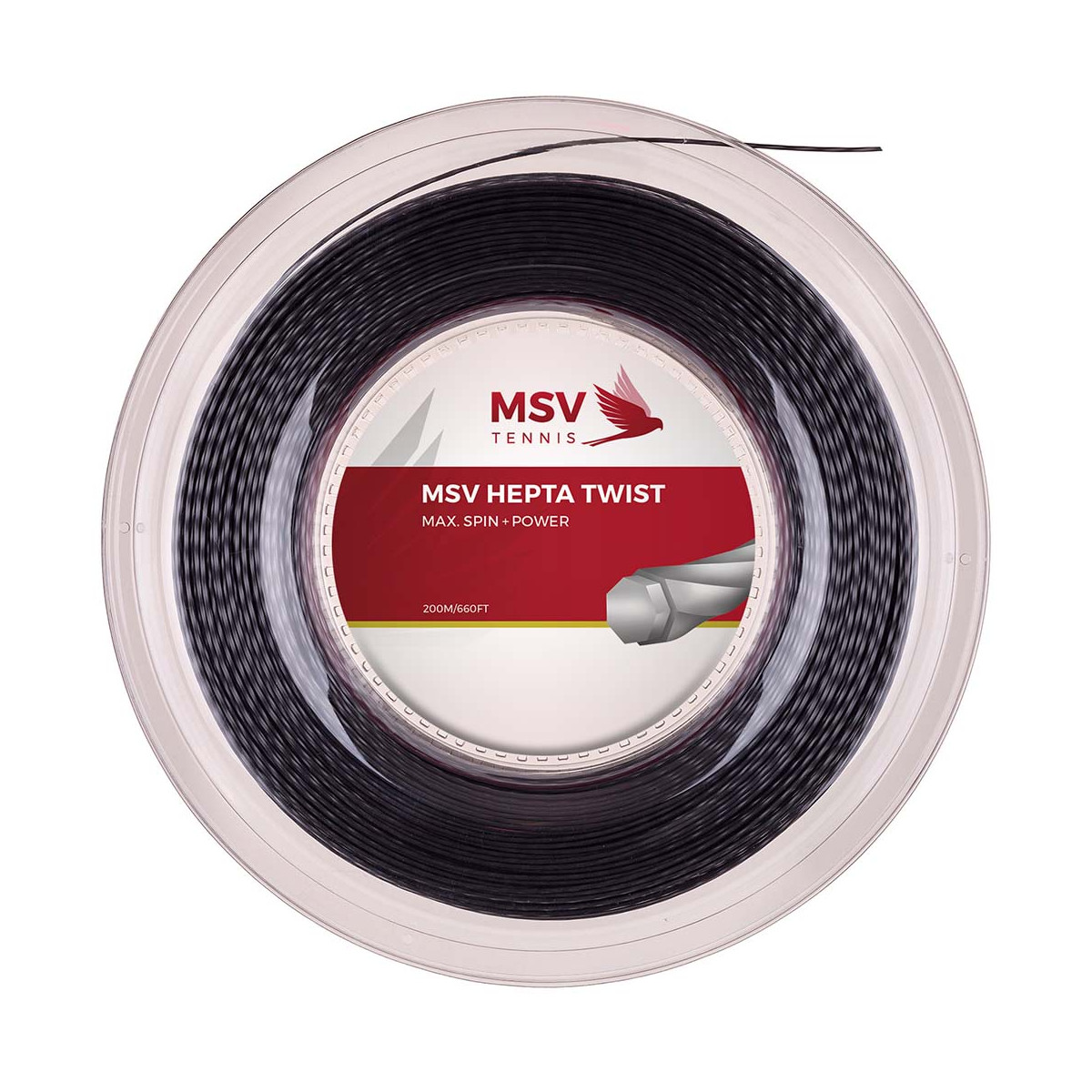 MSV Hepta Twist Saitenrolle Schwarz 200 m