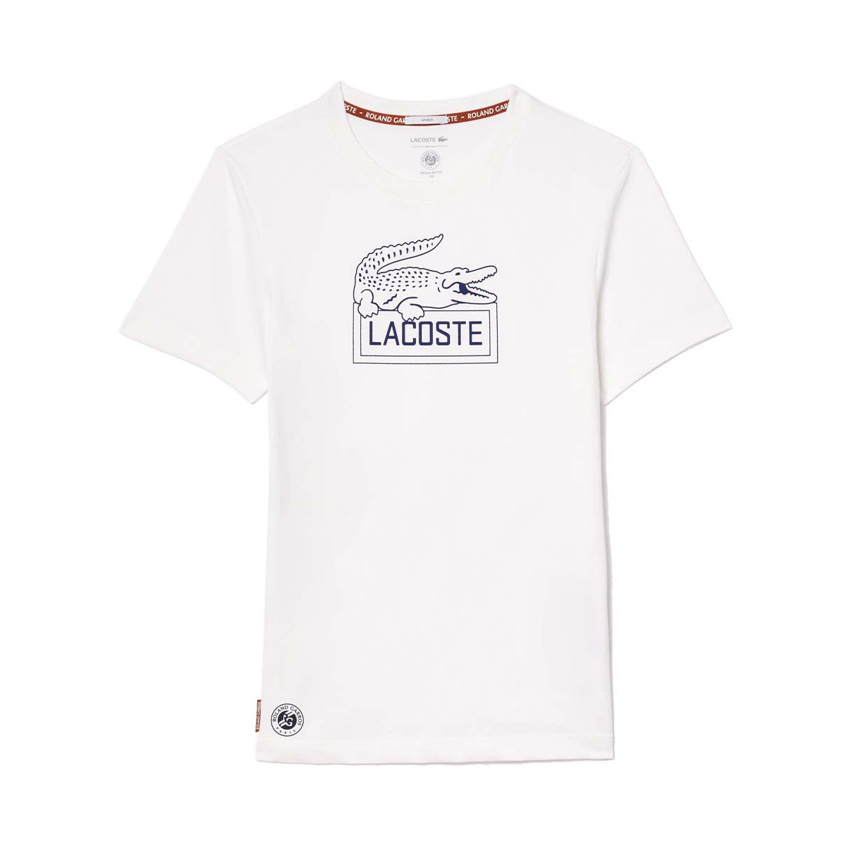 Lacoste Sport Roland Garros Unisex T-Shirt Wei&szlig;