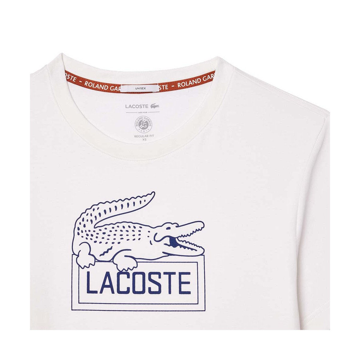 Lacoste Sport Roland Garros Unisex T-Shirt Wei&szlig;