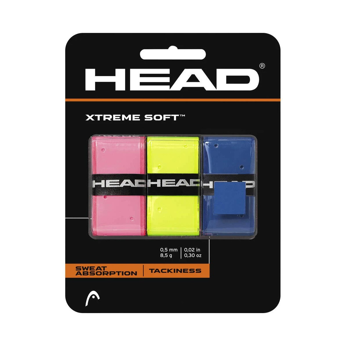 Head Xtreme Soft Overgrip Rosa / Gelb / Blau 3er-Pack