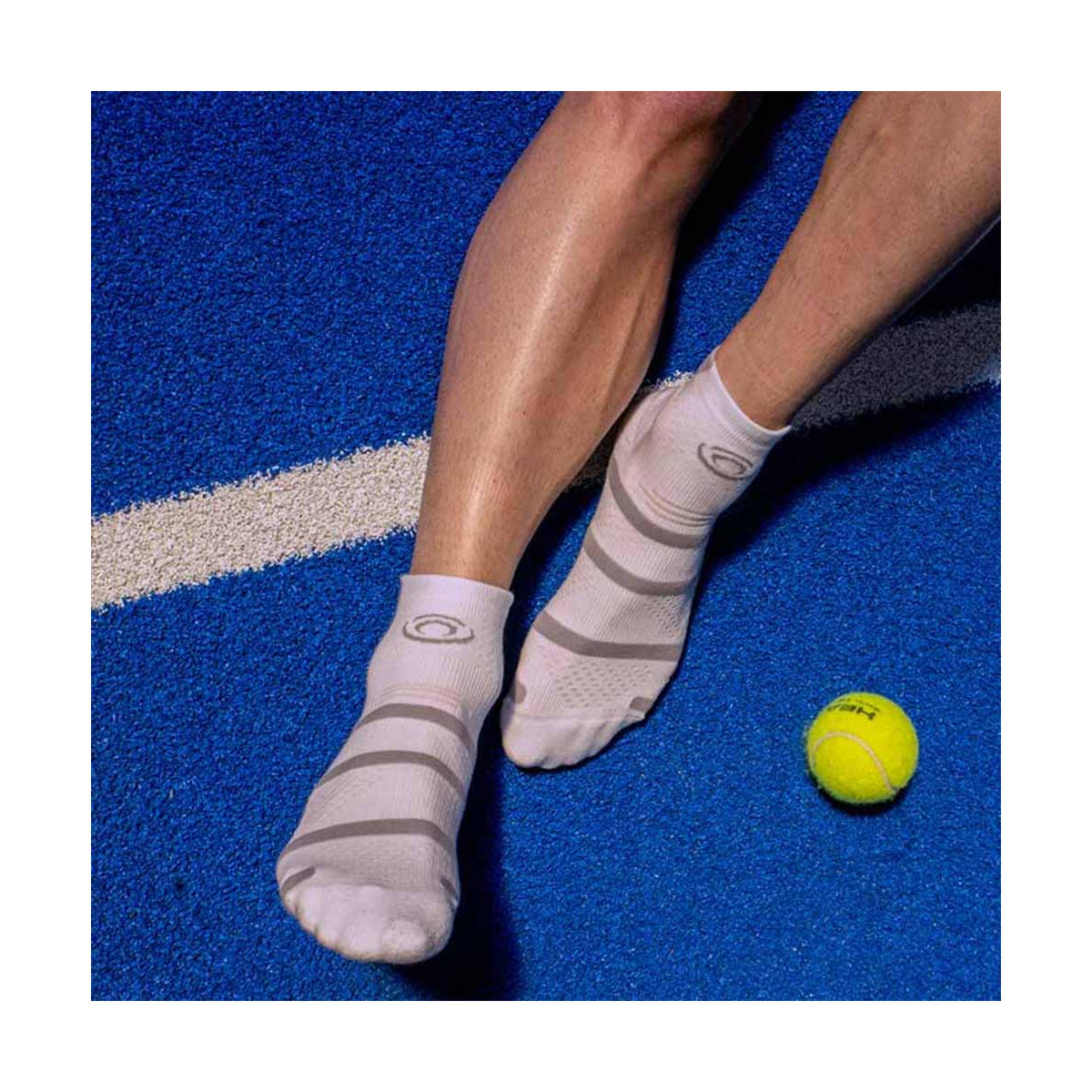 BV Sport Padel Socken kurz Wei&szlig;