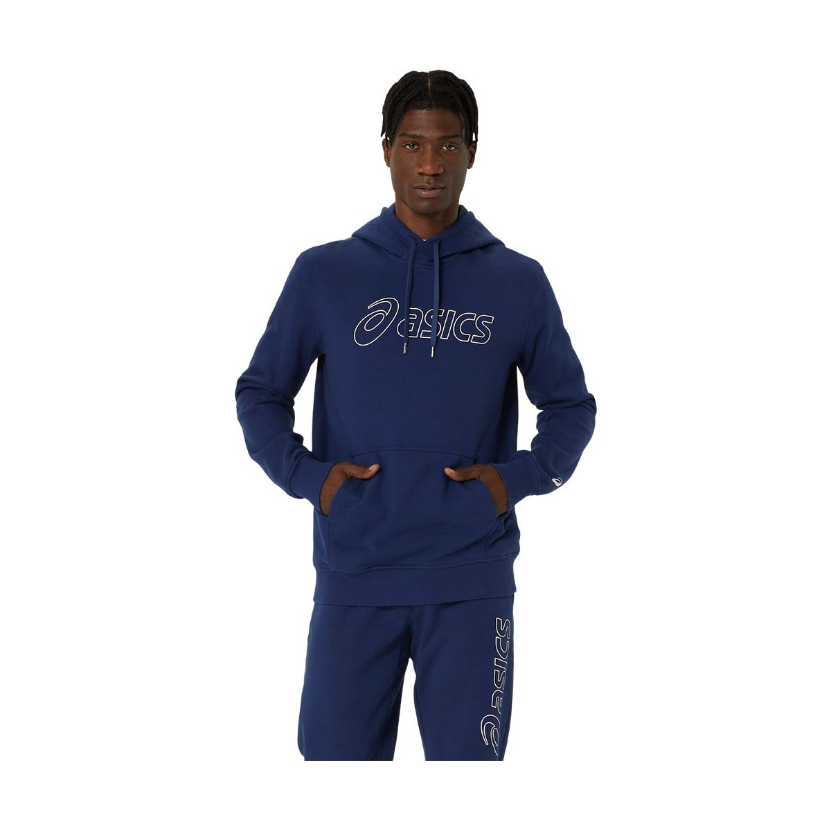 Asics Logo Kapuzenpullover Marineblau