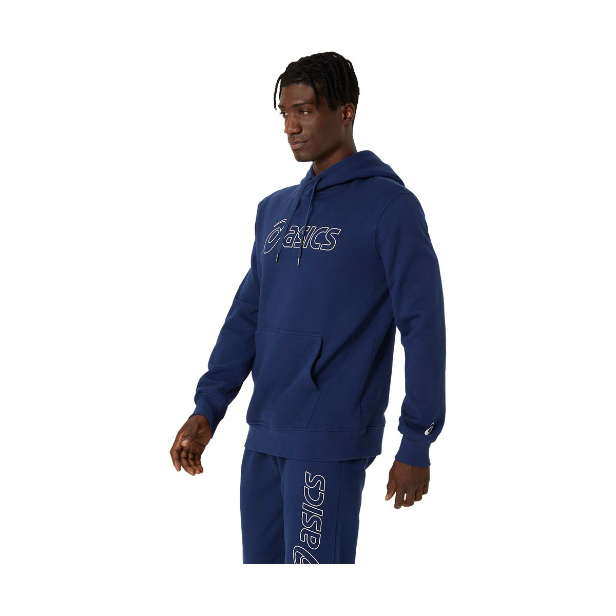 Asics Logo Kapuzenpullover Marineblau