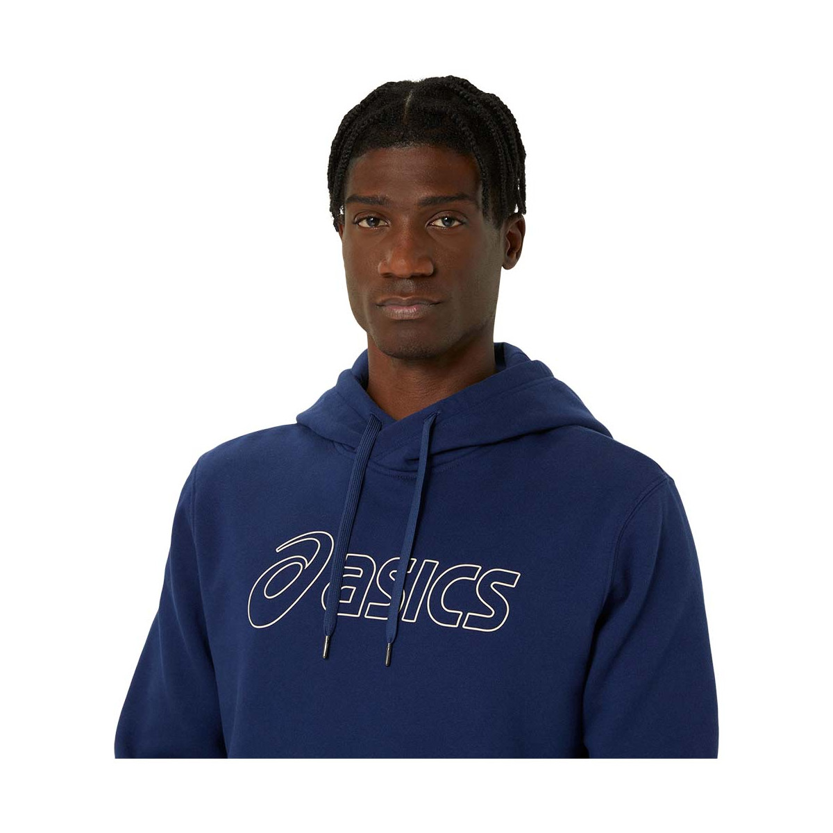 Asics Logo Kapuzenpullover Marineblau