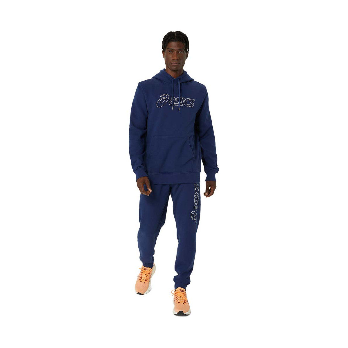 Asics Logo Kapuzenpullover Marineblau