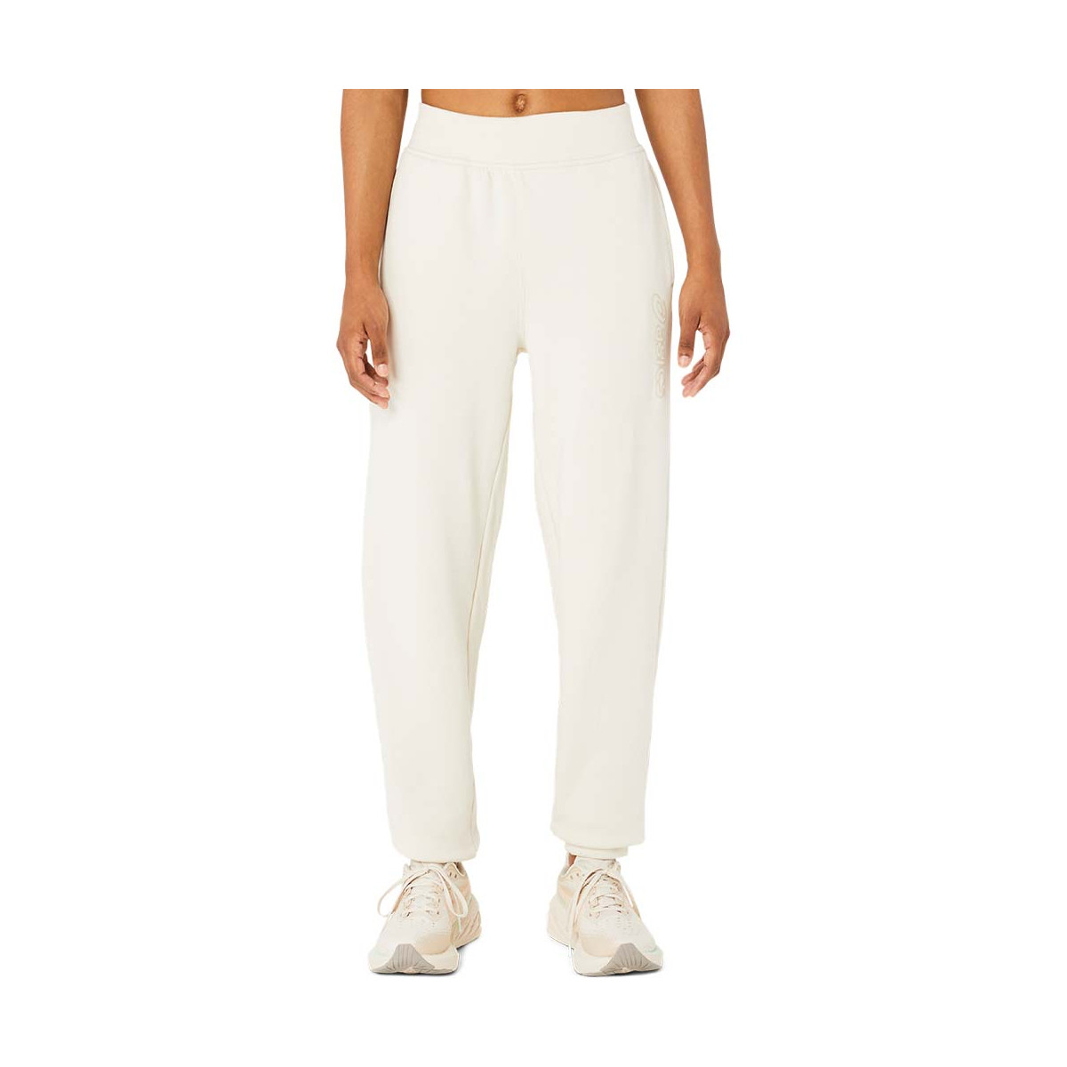 Asics Logo Hose Damen Cremewei&szlig;