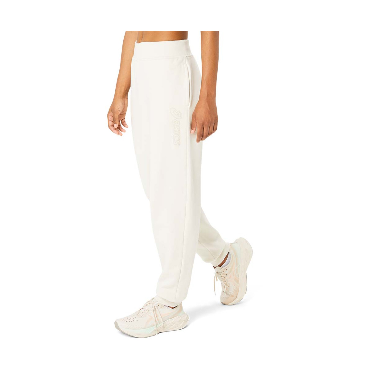 Asics Logo Hose Damen Cremewei&szlig;