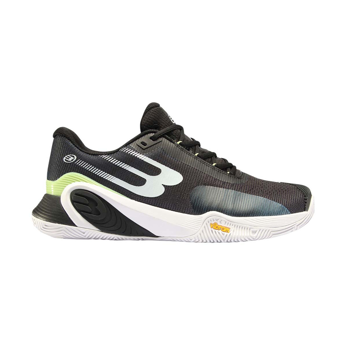 Bullpadel Hack Vibram 24I Padelschuhe Schwarz / Gr&uuml;n