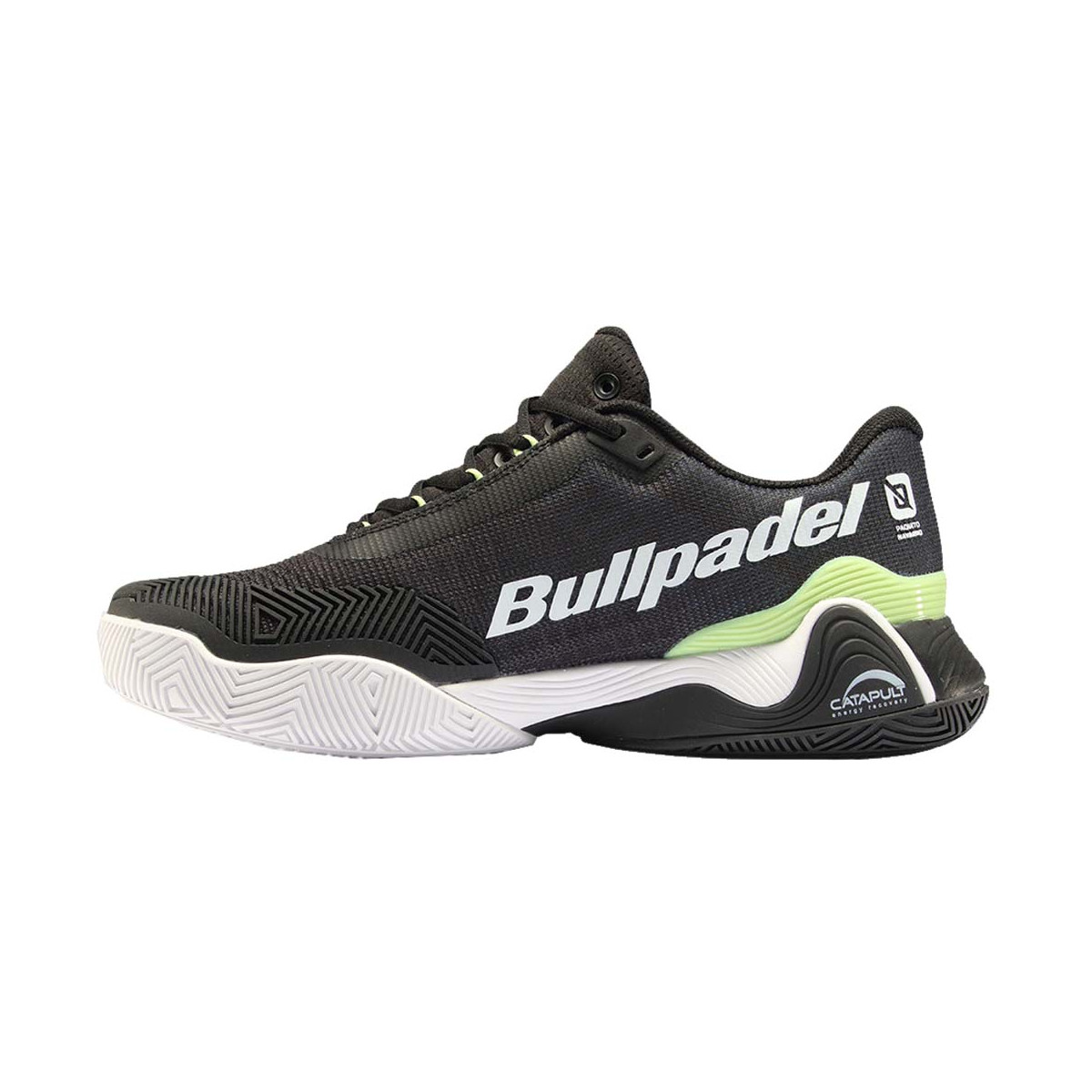 Bullpadel Hack Vibram 24I Padelschuhe Schwarz / Gr&uuml;n