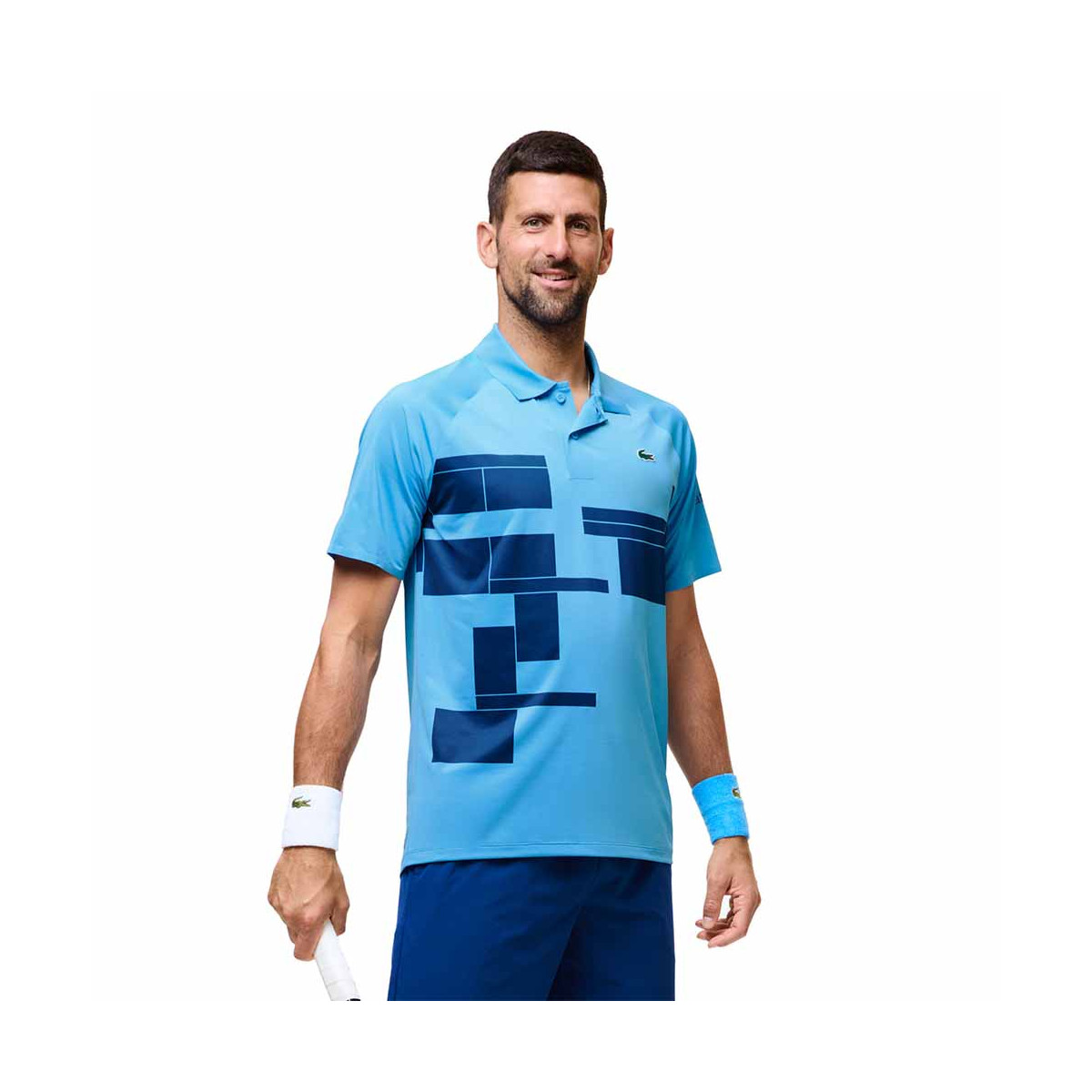 Lacoste Tennis Novak Djokovic Player Poloshirt Blau / Marineblau