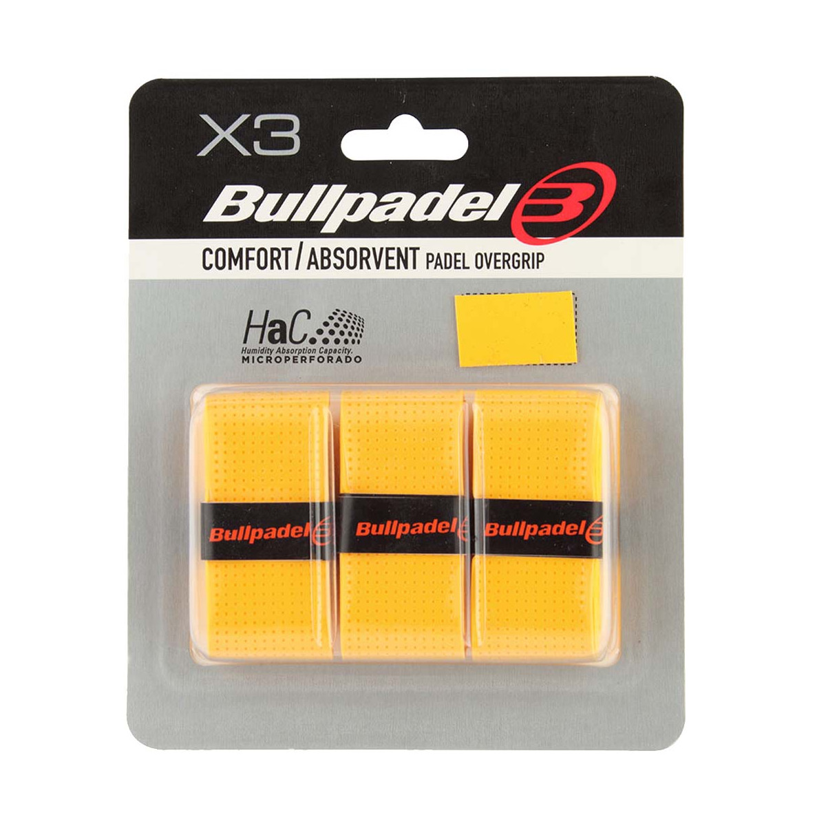Bullpadel perforiert Overgrip Orange 3er-Pack